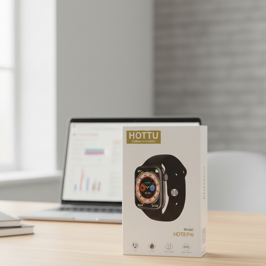 HOTTU Smart Watch Hot 8 Pro ⌚ | 2.02" HD IPS LED Display | Water Resistant | Heart Rate & Music Control | Android Compatible