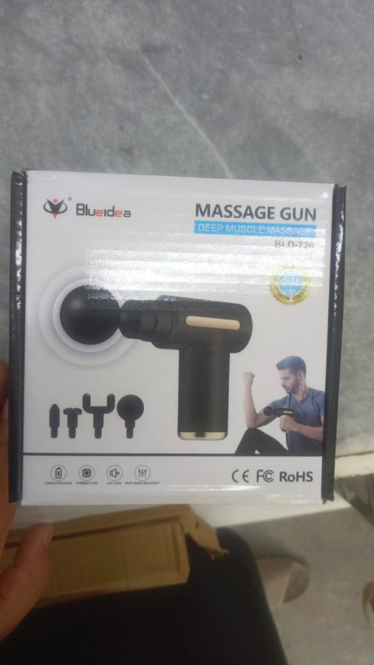 Powerful Deep Tissue Massage Gun – Multiple Attachments & Adjustable Speed
